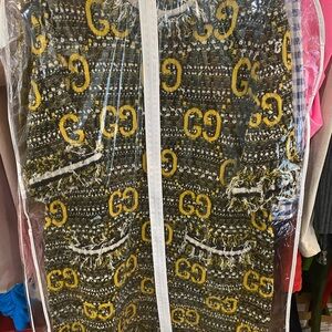 Gucci Black and Yellow Maxi Dress